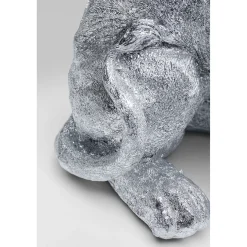 KARE Design Figurines Décoratives|Figurine Décorative Sitting Lion Argente 42Cm