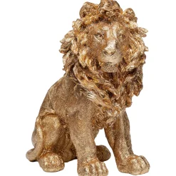 KARE Design Figurines Décoratives|Figurine Décorative Sitting Lion Dore 42Cm