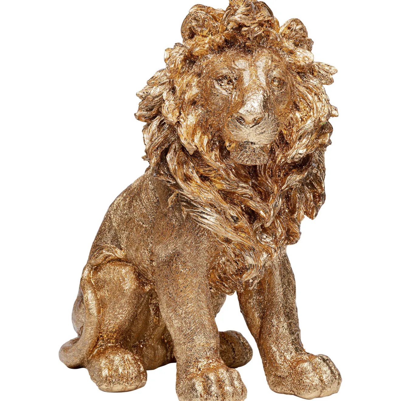 KARE Design Figurines Décoratives|Figurine Décorative Sitting Lion Dore 42Cm