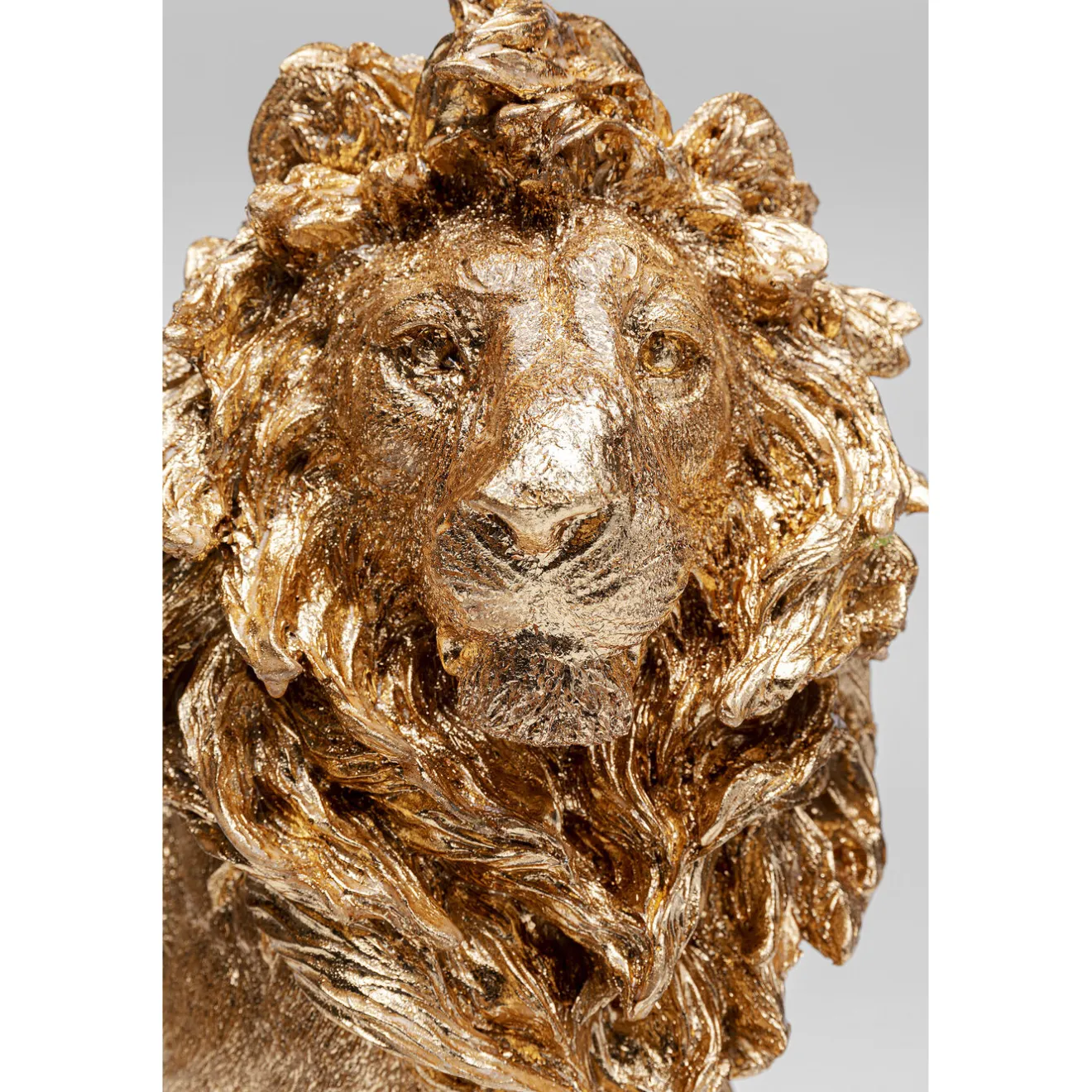 KARE Design Figurines Décoratives|Figurine Décorative Sitting Lion Dore 42Cm