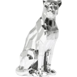 KARE Design Figurines Décoratives|Figurine Décorative Sitting Cat Rivet Chrome 82Cm