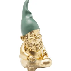 KARE Design Figurines Décoratives|Figurine Décorative Zwerg Sitting Dore Vert 19Cm