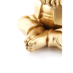 KARE Design Figurines Décoratives|Figurine Décorative Zwerg Meditation Dore Vert 19C