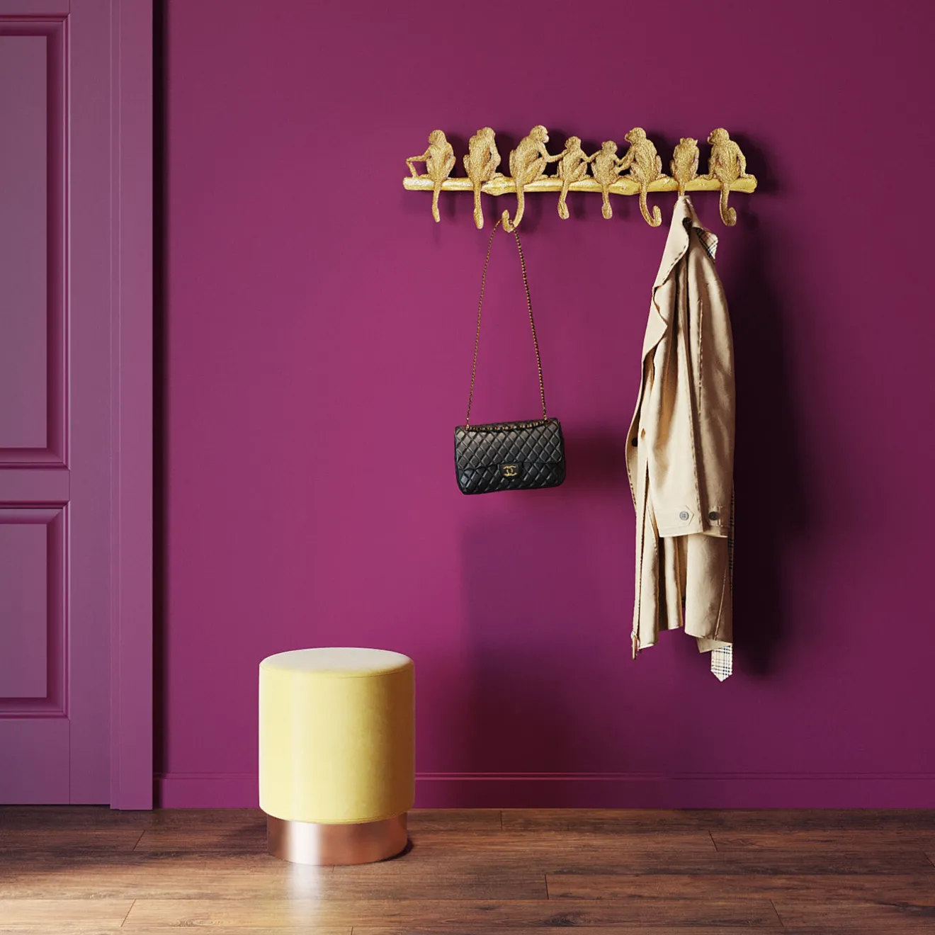 KARE Design Pateres|Garderobe Murale Monkey Hook 70Cm