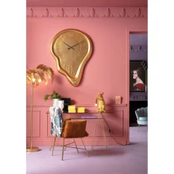 KARE Design Horloges Murales|Horloge Murale Big Drop Dore 92X127Cm