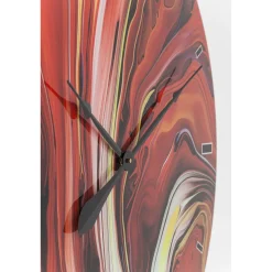 KARE Design Horloges Murales|Horloge Murale En Verre Chaos Fire O80Cm