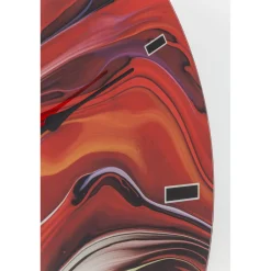 KARE Design Horloges Murales|Horloge Murale En Verre Chaos Fire O80Cm