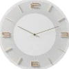 KARE Design Horloges Murales|Horloge Murale Leonardo Blanc/Dore O49Cm