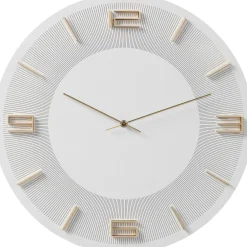 KARE Design Horloges Murales|Horloge Murale Leonardo Blanc/Dore O49Cm