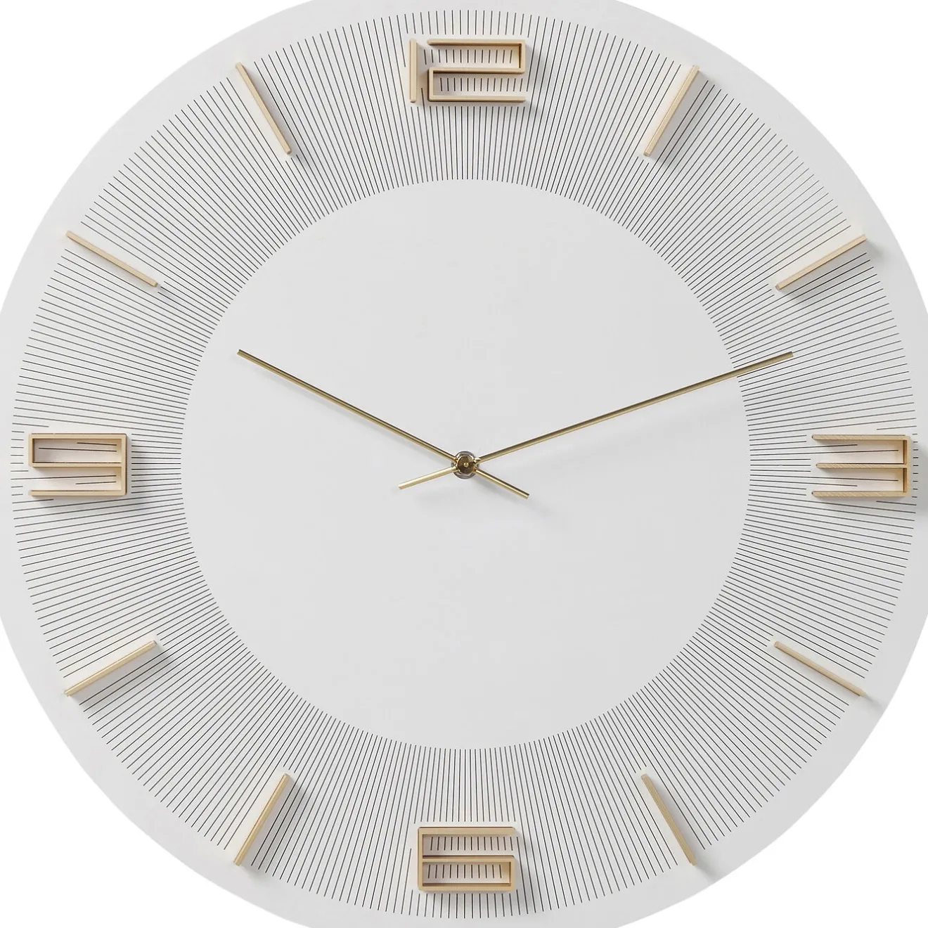 KARE Design Horloges Murales|Horloge Murale Leonardo Blanc/Dore O49Cm