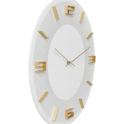 KARE Design Horloges Murales|Horloge Murale Leonardo Blanc/Dore O49Cm
