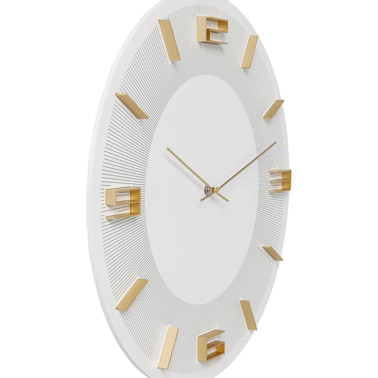 KARE Design Horloges Murales|Horloge Murale Leonardo Blanc/Dore O49Cm