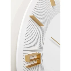KARE Design Horloges Murales|Horloge Murale Leonardo Blanc/Dore O49Cm