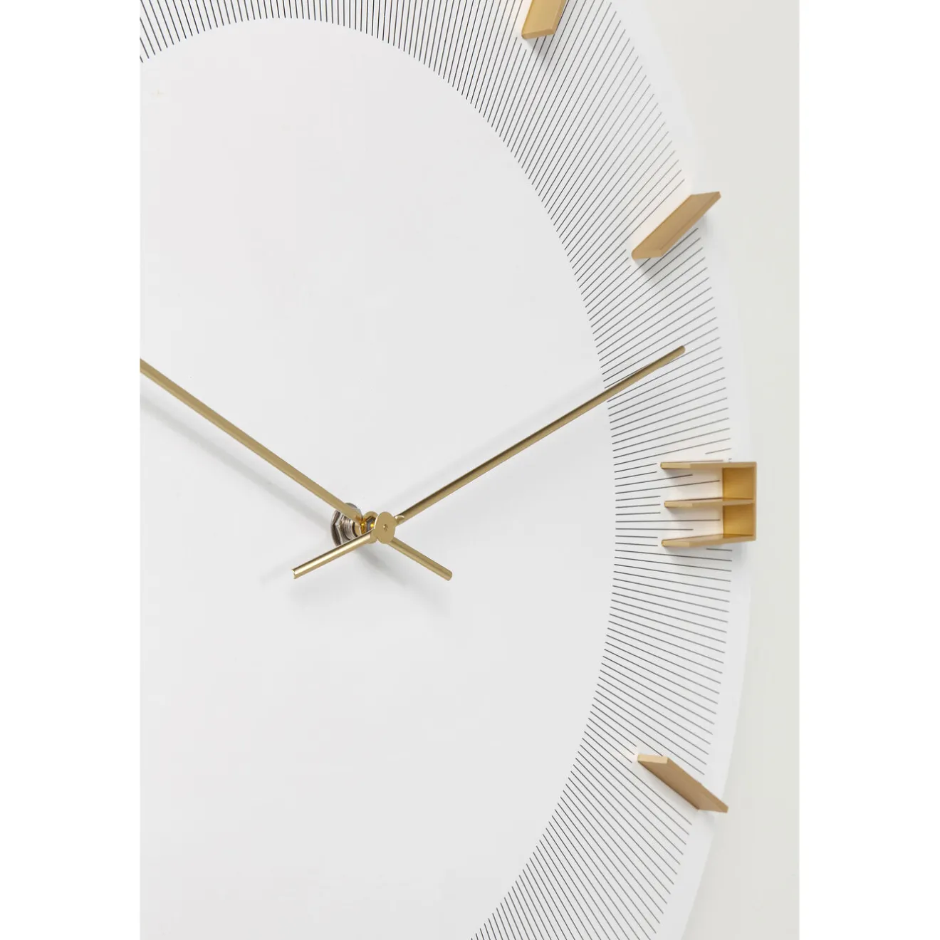 KARE Design Horloges Murales|Horloge Murale Leonardo Blanc/Dore O49Cm