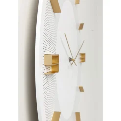 KARE Design Horloges Murales|Horloge Murale Leonardo Blanc/Dore O49Cm