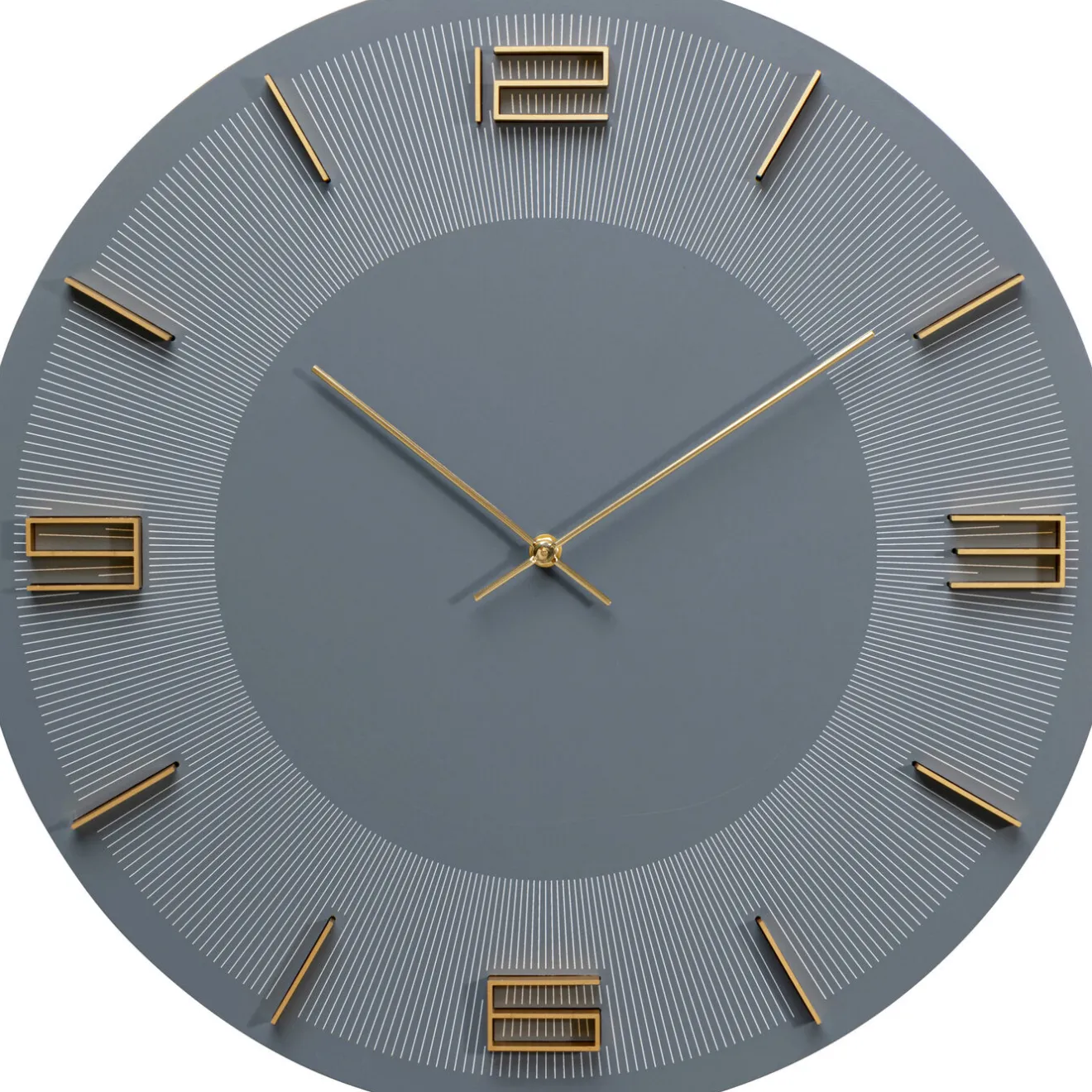 KARE Design Horloges Murales|Horloge Murale Leonardo Gris/Dore O49Cm