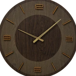 KARE Design Horloges Murales|Horloge Murale Levi Marron O60Cm