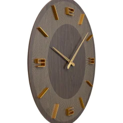 KARE Design Horloges Murales|Horloge Murale Levi Marron O60Cm