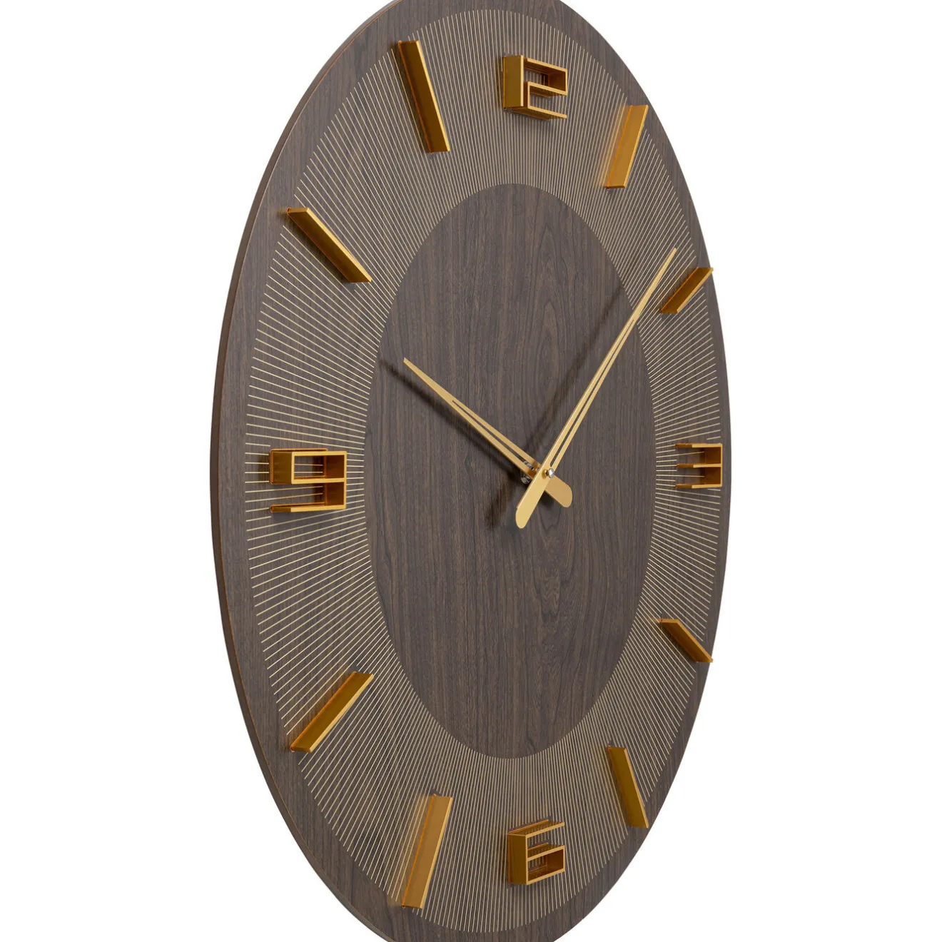 KARE Design Horloges Murales|Horloge Murale Levi Marron O60Cm
