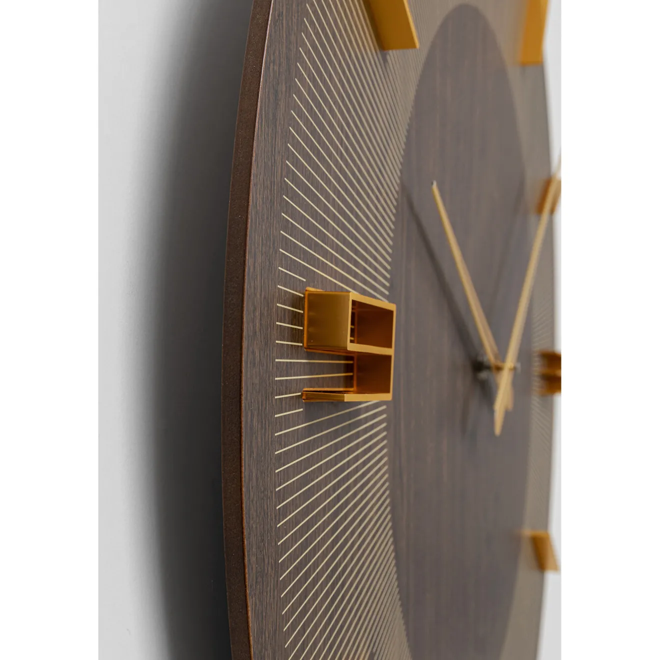 KARE Design Horloges Murales|Horloge Murale Levi Marron O60Cm