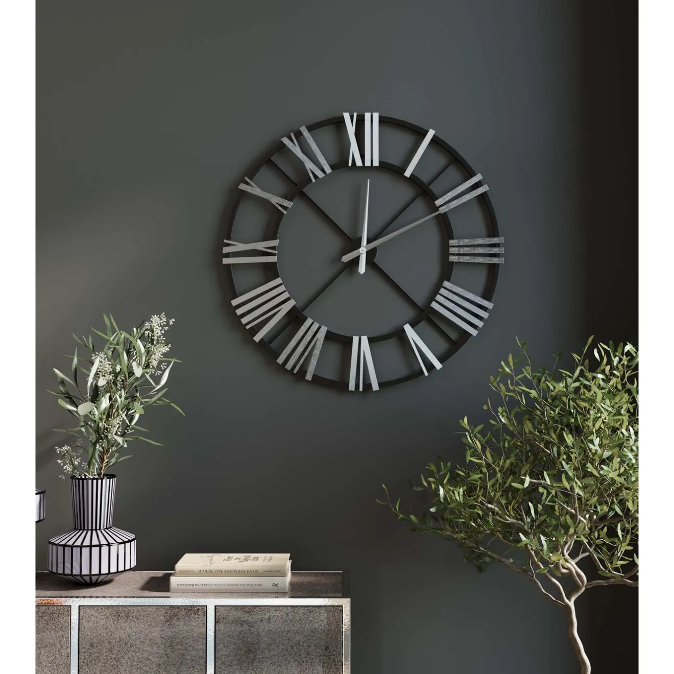 KARE Design Horloges Murales|Horloge Murale Nevio Argente O95Cm