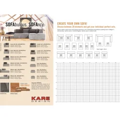 KARE Design Éléments De Canapés|Infinity Angle 100 Éléments Gris Droite