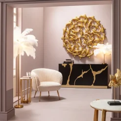 KARE Design Lampadaires|Lampadaire Feather Palm Blanc 165Cm