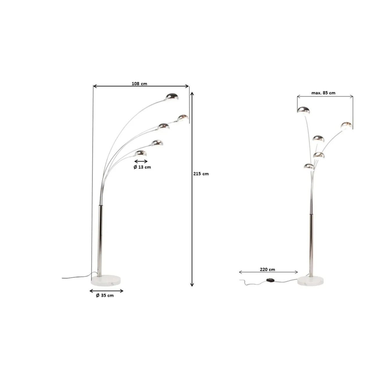 KARE Design Lampadaires|Lampadaire Five Fingers