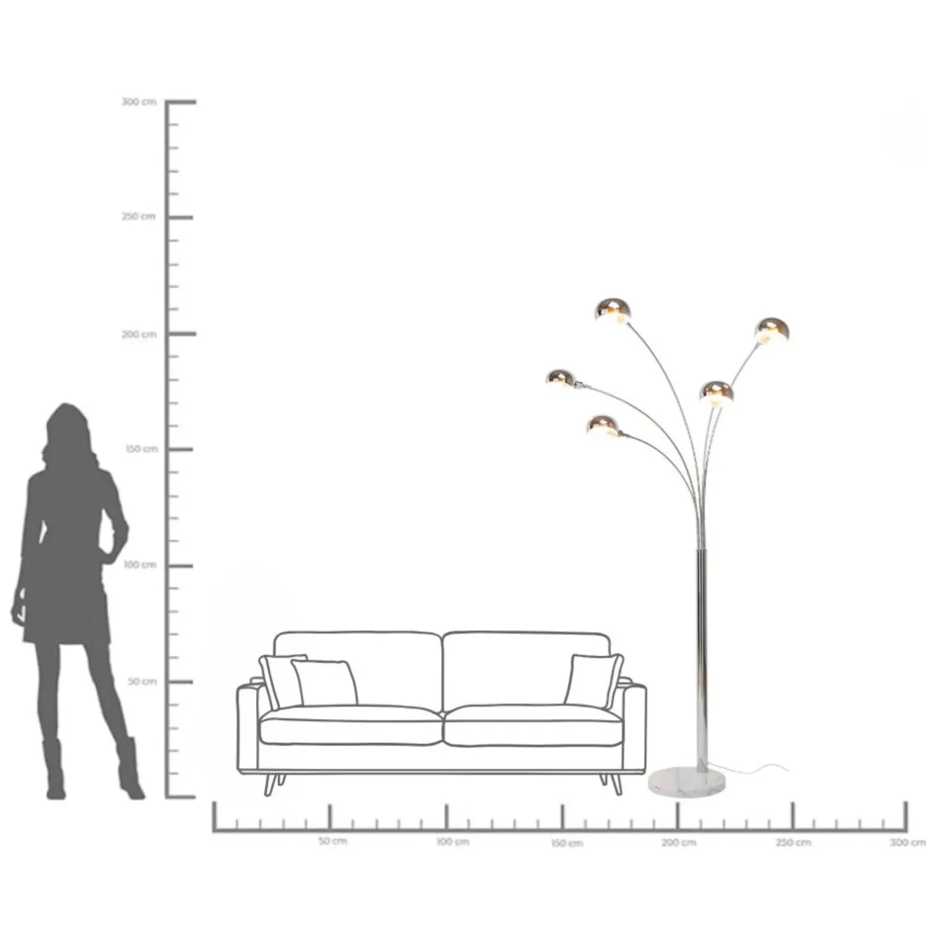 KARE Design Lampadaires|Lampadaire Five Fingers