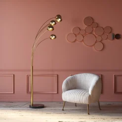 KARE Design Lampadaires|Lampadaire Five Fingers Laiton