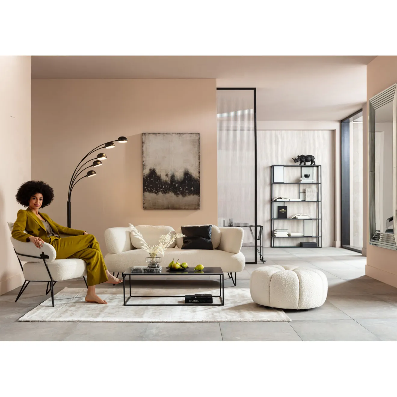 KARE Design Lampadaires|Lampadaire Five Fingers Noir Mat