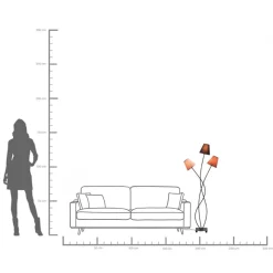 KARE Design Lampadaires|Lampadaire Flexible Mocca Tre