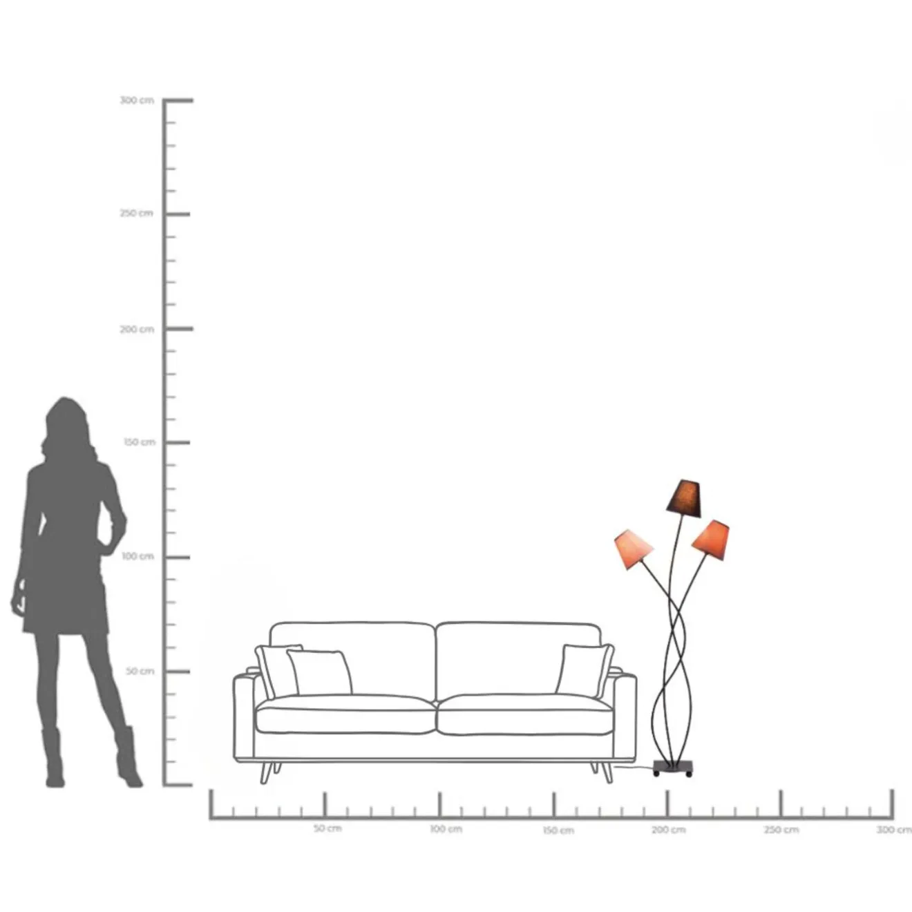 KARE Design Lampadaires|Lampadaire Flexible Mocca Tre