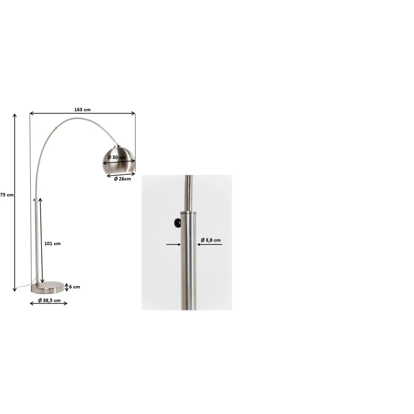 KARE Design Lampadaires|Lampadaire Lounge Satin Small Deal Eco.