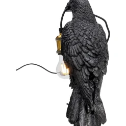 KARE Design Lampes De Table|Lampe A Poser Animal Crow Noir Mat 34Cm