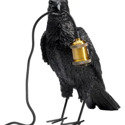 KARE Design Lampes De Table|Lampe A Poser Animal Crow Noir Mat 34Cm