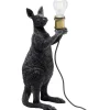 KARE Design Lampes De Table|Lampe A Poser Animal Kangaroo Noir Mat 46Cm