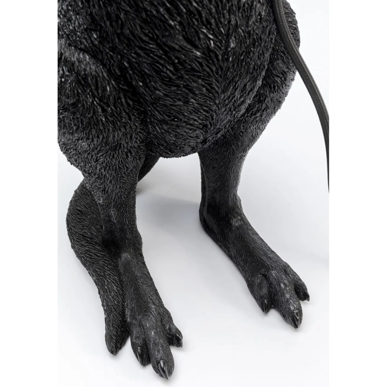KARE Design Lampes De Table|Lampe A Poser Animal Kangaroo Noir Mat 46Cm
