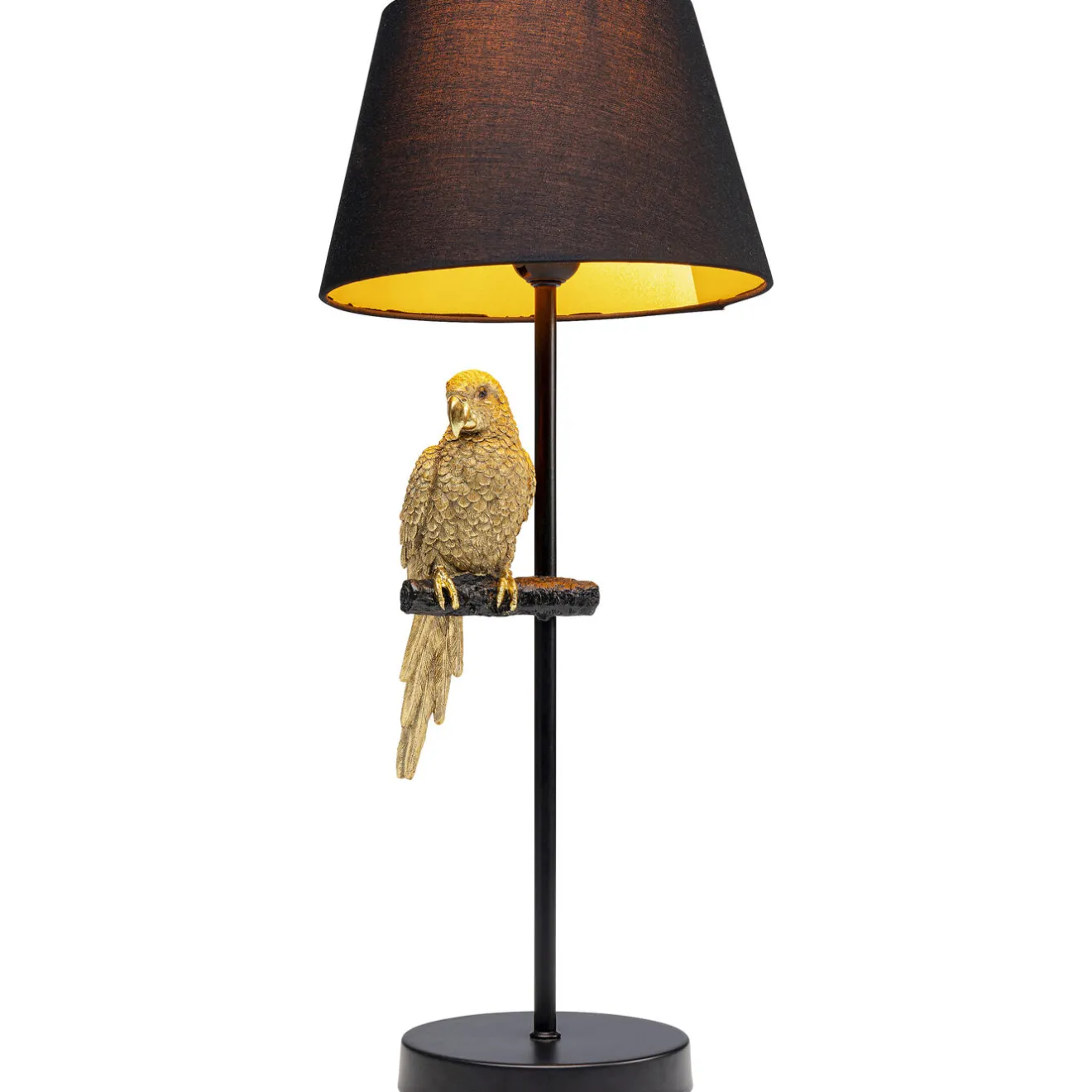 KARE Design Lampes De Table|Lampe A Poser Animal Parrot Dore 56Cm