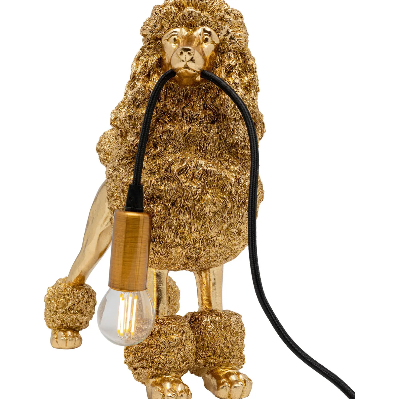 KARE Design Lampes De Table|Lampe A Poser Animal Poodle Dore 32Cm