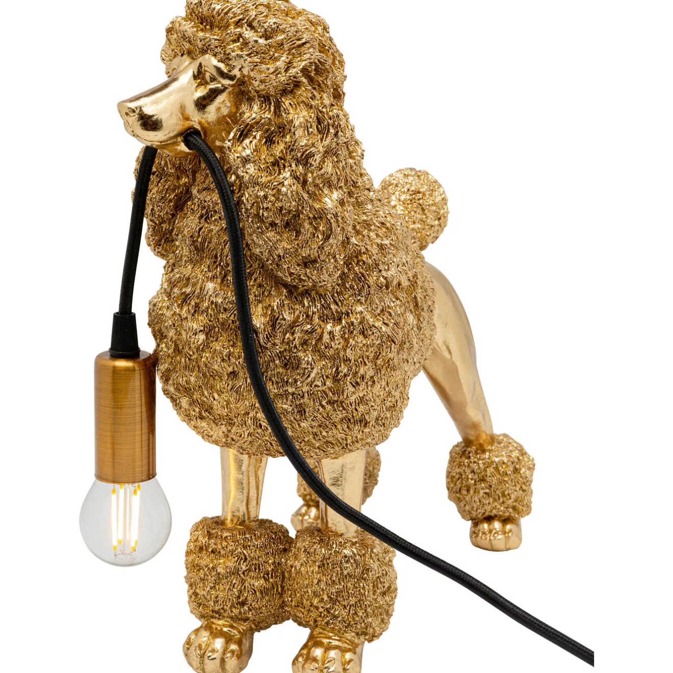 KARE Design Lampes De Table|Lampe A Poser Animal Poodle Dore 32Cm