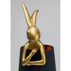 KARE Design Lampes De Table|Lampe A Poser Animal Rabbit Dore/Noir 68Cm