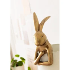 KARE Design Lampes De Table|Lampe A Poser Animal Rabbit Dore/Blanc 68Cm