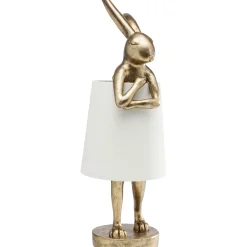 KARE Design Lampes De Table|Lampe A Poser Animal Rabbit Dore/Blanc 68Cm