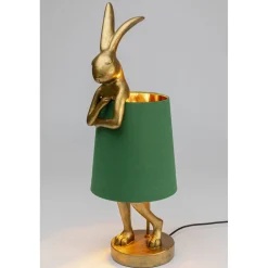 KARE Design Lampes De Table|Lampe A Poser Animal Rabbit Dore/Vert 68Cm