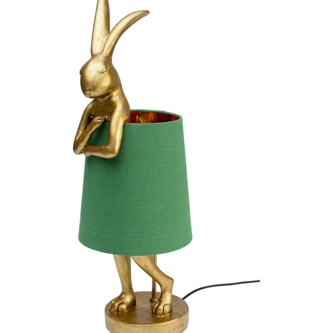 KARE Design Lampes De Table|Lampe A Poser Animal Rabbit Dore/Vert 68Cm