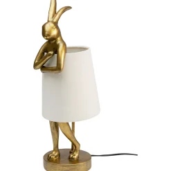 KARE Design Lampes De Table|Lampe A Poser Animal Rabbit Dore/Blanc 50Cm