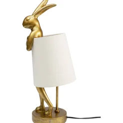 KARE Design Lampes De Table|Lampe A Poser Animal Rabbit Dore/Blanc 50Cm
