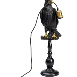 KARE Design Lampes De Table|Lampe A Poser Animal Sitting Crow Noir Mat 61Cm