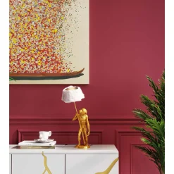 KARE Design Lampes De Table|Lampe A Poser Animal Standing Monkey Dore 51Cm